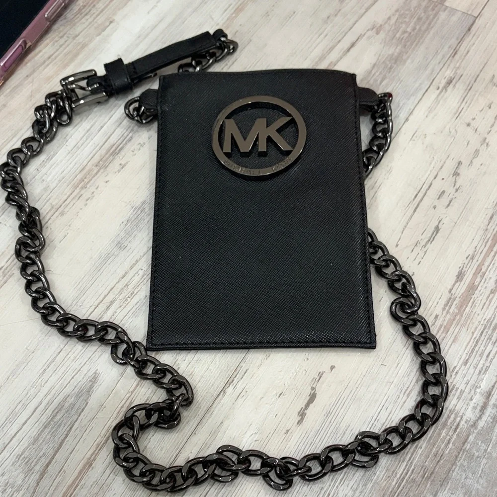 Michael Kors Black Chain Wallet - Picture 1 of 9